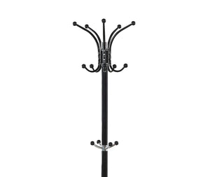 Clothes rack with umbrella holder, black