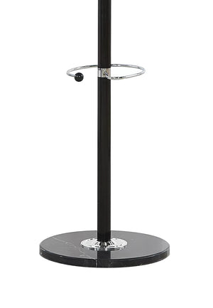 Clothes rack with umbrella holder, black