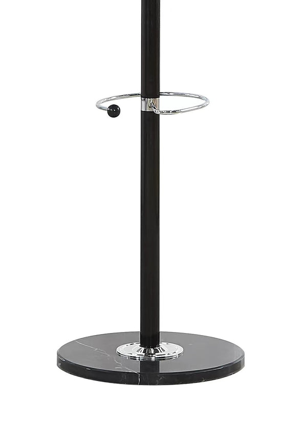 Clothes rack with umbrella holder, black