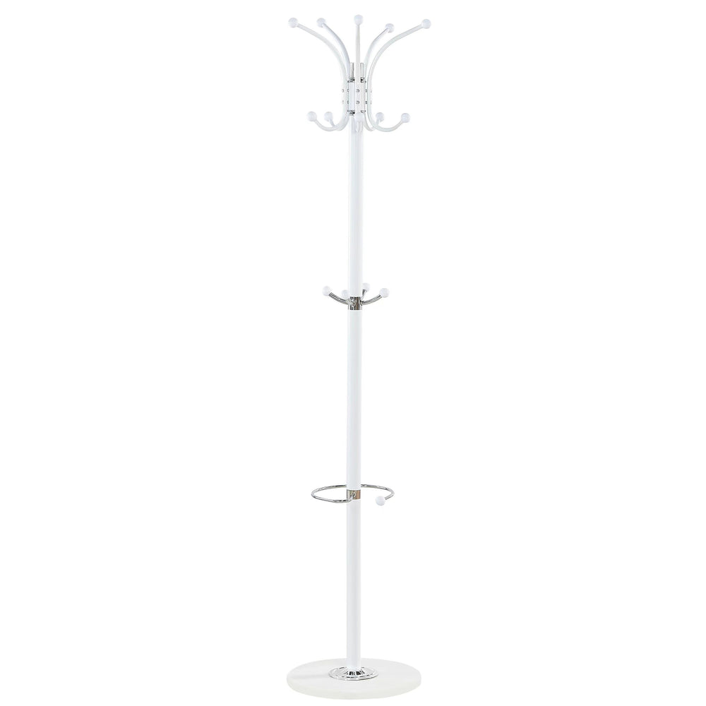 Kleiderständer mit Schirmhalter weiss