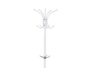Clothes rack with umbrella holder, white