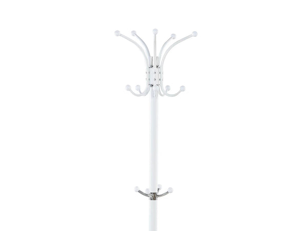 Clothes rack with umbrella holder, white