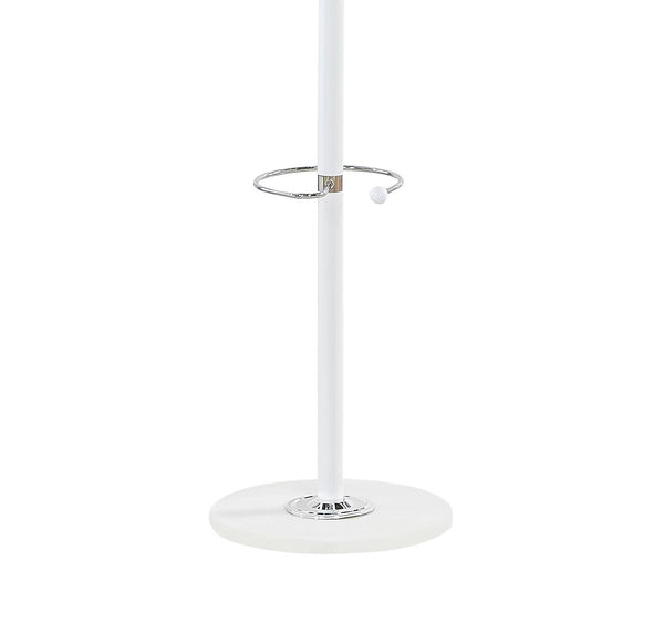 Clothes rack with umbrella holder, white