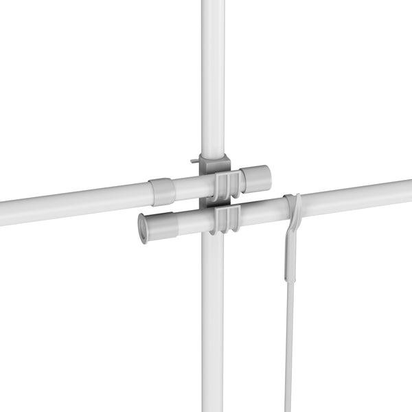 Kleiderständer verstellbar 107 - 280 cm weiss