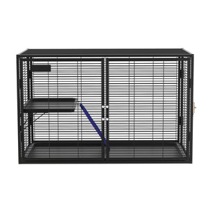 Kleintierkäfig 92 x 58 x 65 cm schwarz