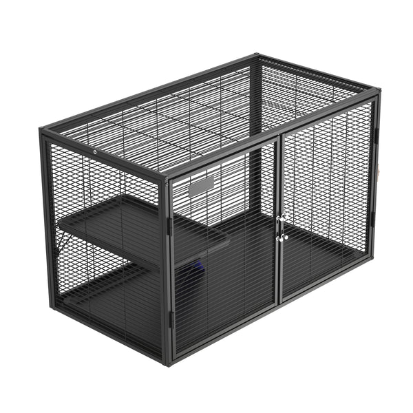 Kleintierkäfig 92 x 58 x 65 cm schwarz