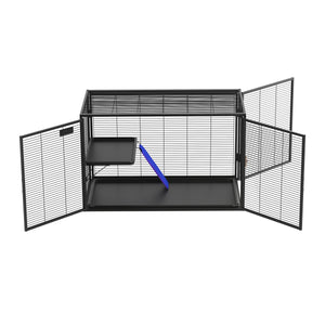 Kleintierkäfig 92 x 58 x 65 cm schwarz