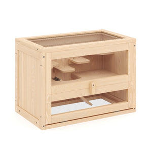 Kleintierkäfig Holz 60 x 35 x 42 cm natur