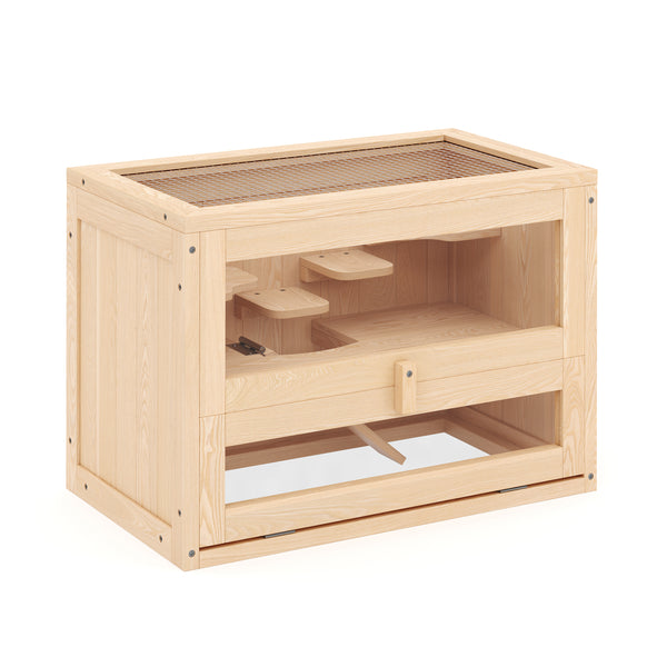 Kleintierkäfig Holz 60 x 35 x 42 cm natur