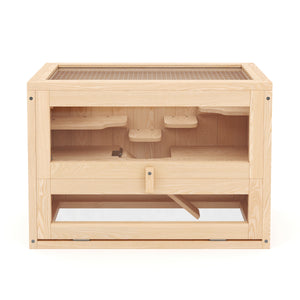 Kleintierkäfig Holz 60 x 35 x 42 cm natur