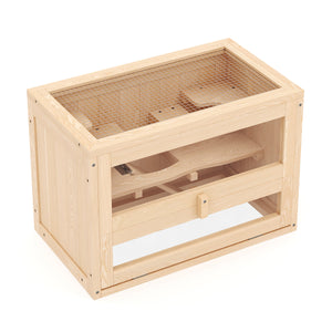 Kleintierkäfig Holz 60 x 35 x 42 cm natur