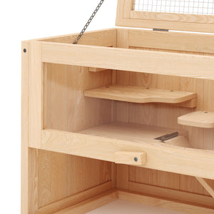 Kleintierkäfig Holz 60 x 35 x 42 cm natur