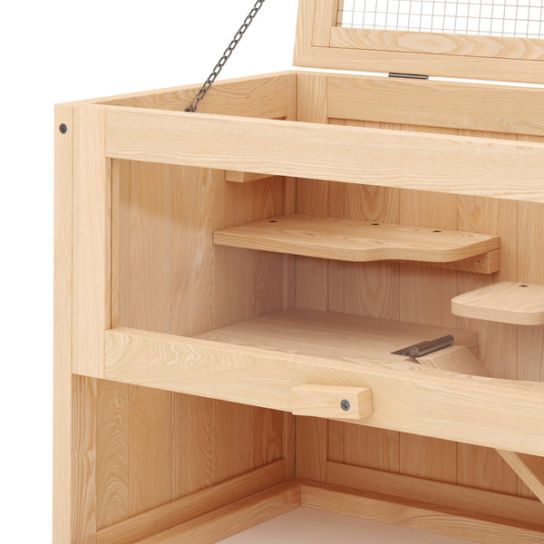 Kleintierkäfig Holz 60 x 35 x 42 cm natur