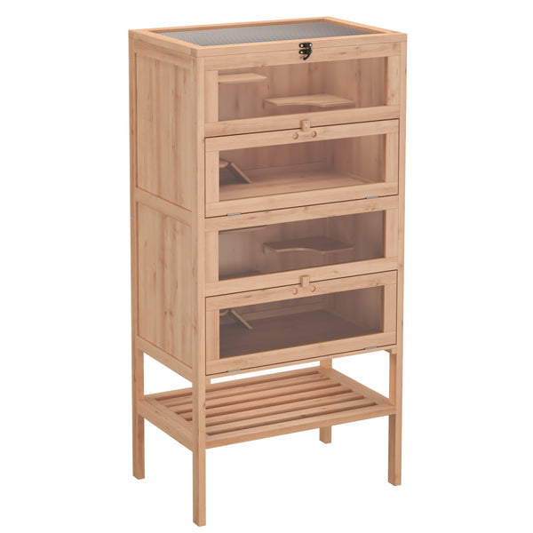 Kleintierkäfig Holz 60 x 40 x 120 cm natur