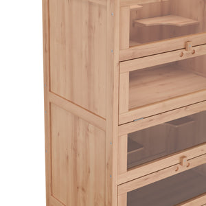 Kleintierkäfig Holz 60 x 40 x 120 cm natur