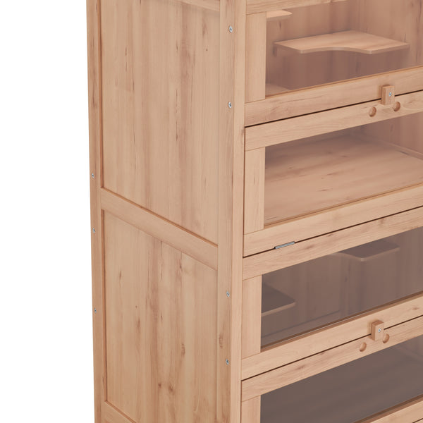 Kleintierkäfig Holz 60 x 40 x 120 cm natur
