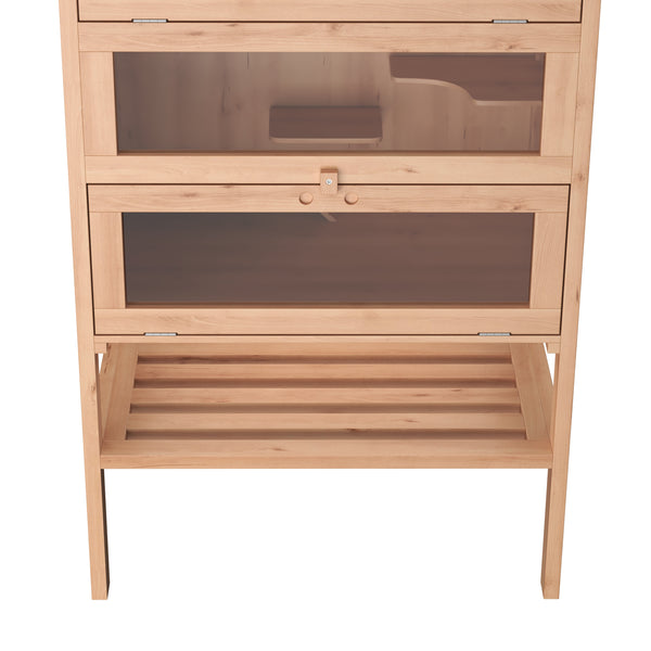 Kleintierkäfig Holz 60 x 40 x 120 cm natur