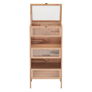 Kleintierkäfig Holz 60 x 40 x 120 cm natur