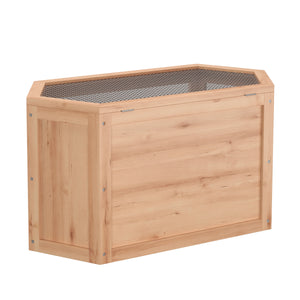 Kleintierkäfig Holz 80 x 40 x 43 cm natur