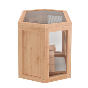 Kleintierkäfig Holz 80 x 40 x 43 cm natur