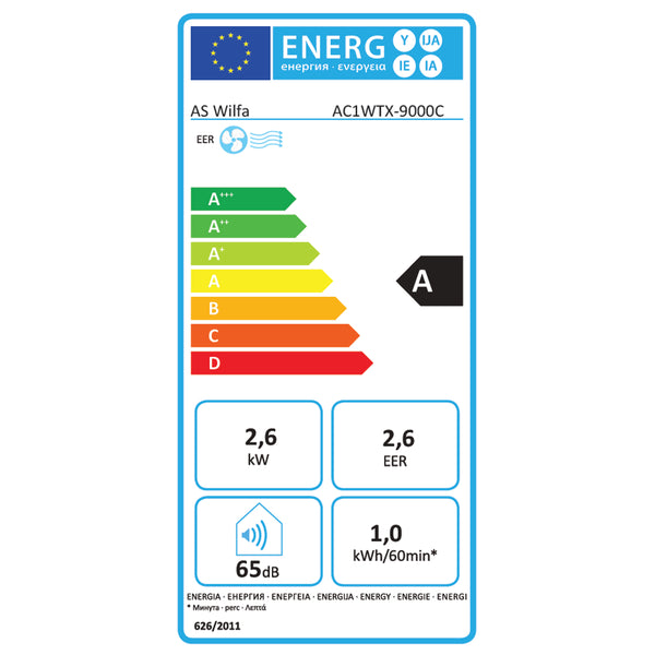 Klimaanlage Wilfa CHILL 9 mit 9000 BTU grau/weiss