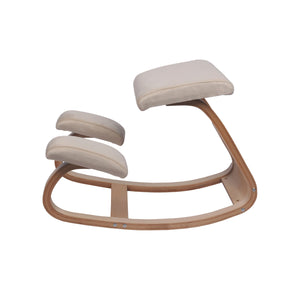 Kneeling chair, wood, beige