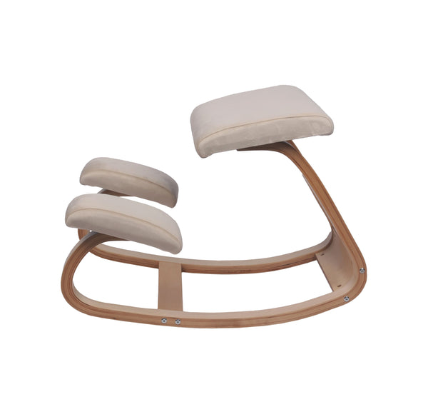 Kneeling chair, wood, beige