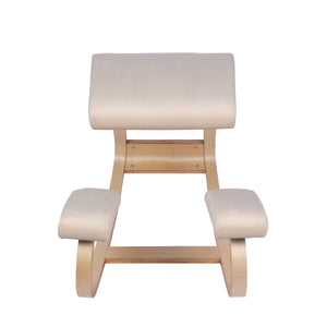 Kneeling chair, wood, beige