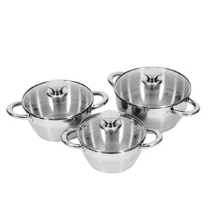 Ensemble de 6 casseroles en acier inoxydable
