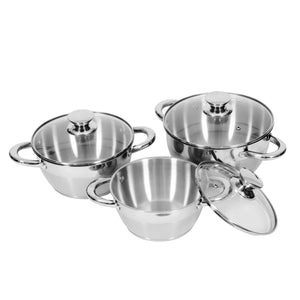 Ensemble de 6 casseroles en acier inoxydable