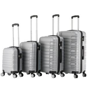 Reisekoffer Hartschalenkoffer 4er SET silber