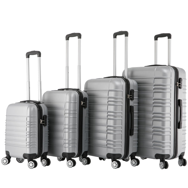 Reisekoffer Hartschalenkoffer 4er SET silber