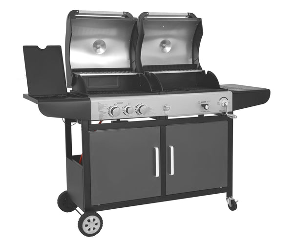 BBQ Kombigrill, Gas und Holzkohle