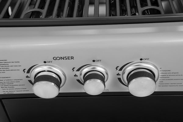 BBQ Kombigrill, Gas und Holzkohle