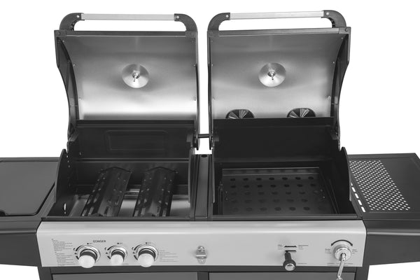 BBQ Kombigrill, Gas und Holzkohle