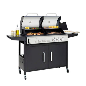 Kombigrill Gas 2+1 Brenner und Holzkohle