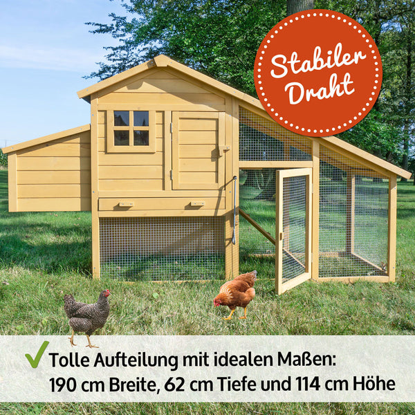Komfort Hühnerhaus Hühnerstall mit Nistkasten