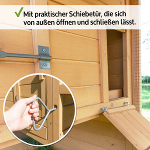 Komfort Hühnerhaus Hühnerstall mit Nistkasten