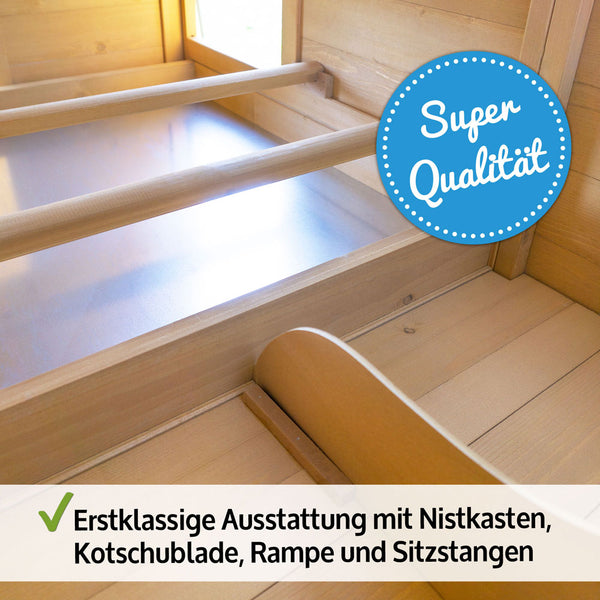 Komfort Hühnerhaus Hühnerstall mit Nistkasten