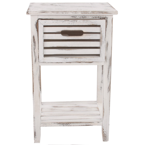 Kommode 57x35x27cm Shabby-Look Vintage weiss