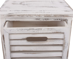 Kommode 57x35x27cm Shabby-Look Vintage weiss