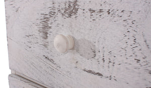 Kommode 81x40x32cm Shabby-Look Vintage ~ weiss