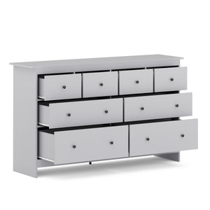 Kommode ADALIE 8 Schubladen 160 x 96 cm grau