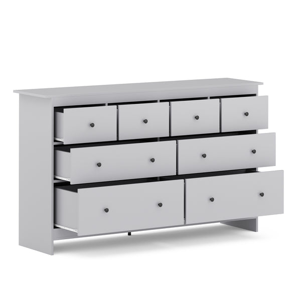 Kommode ADALIE 8 Schubladen 160 x 96 cm grau