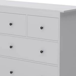 Kommode ADALIE 8 Schubladen 160 x 96 cm grau