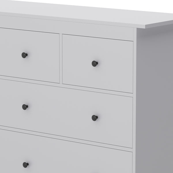 Kommode ADALIE 8 Schubladen 160 x 96 cm grau