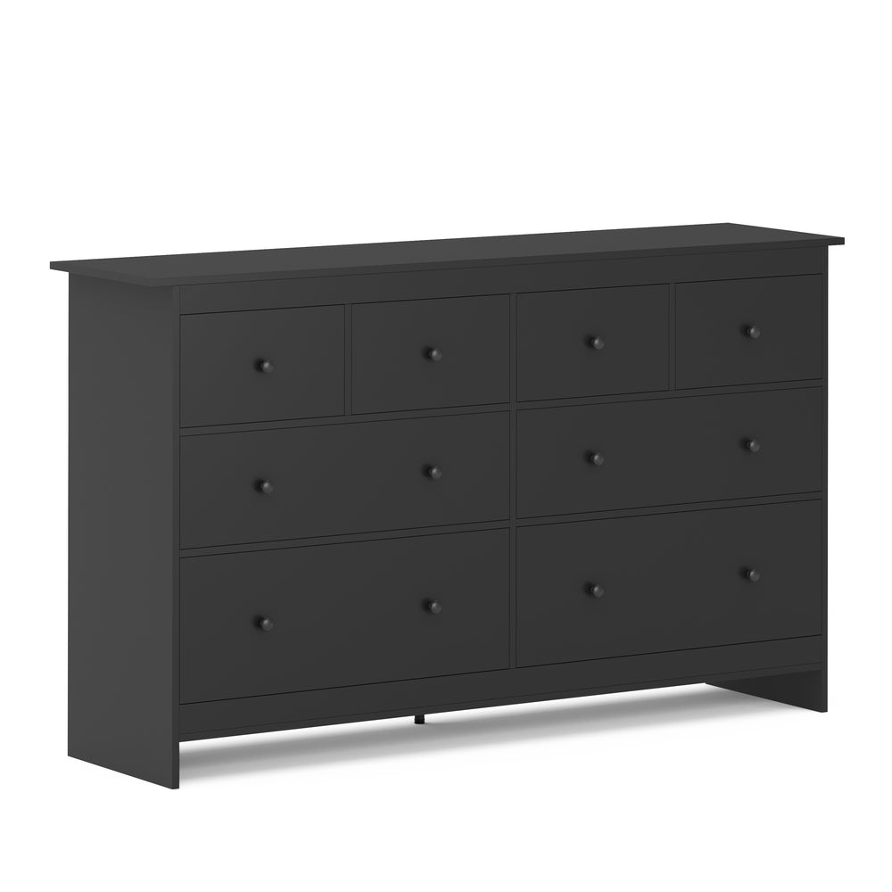 Cassettiera ADALIE con 8 cassetti, 160 x 96 cm, nera