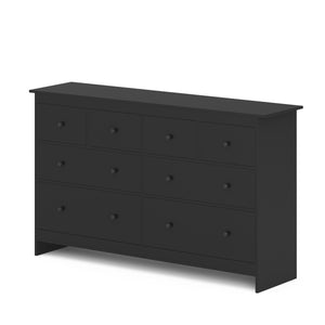 Kommode ADALIE 8 Schubladen 160 x 96 cm schwarz