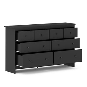 Kommode ADALIE 8 Schubladen 160 x 96 cm schwarz