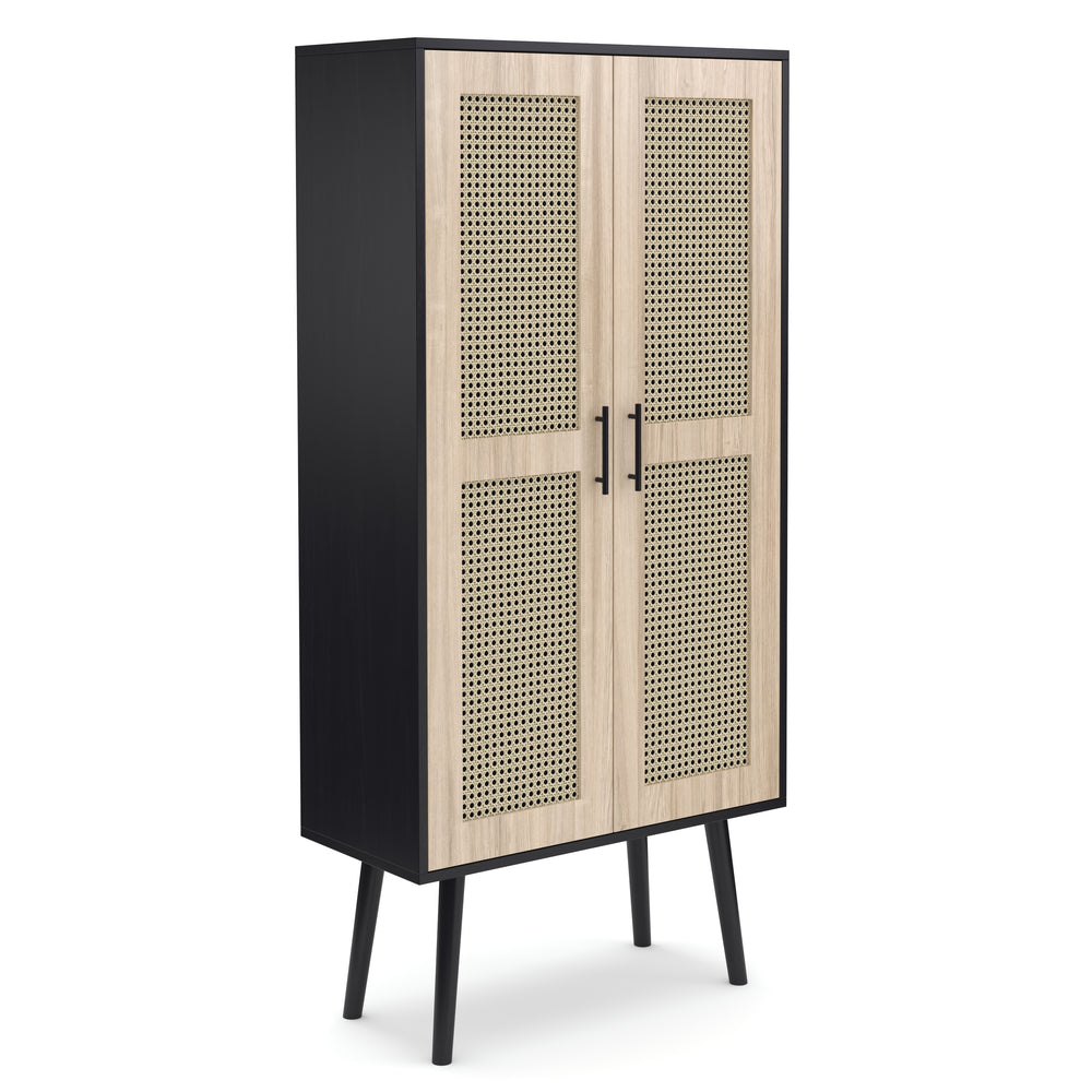 Cassettiera/mobile ALDO 70 x 150 cm naturale/nero